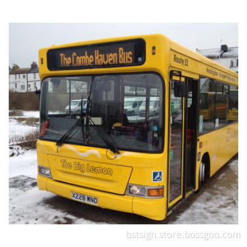 P10 Programmable Yellow Color Bus LED Moving Sign (front/rear window)